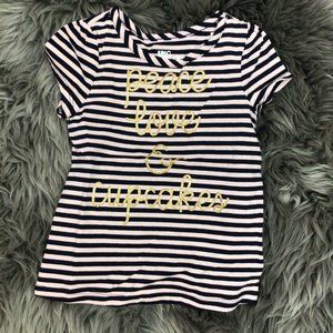 Epic Threads | Girls T-shirt | Navy & Pink | Stripes | Size 2T
